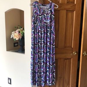 Maxi Dress, abstract print